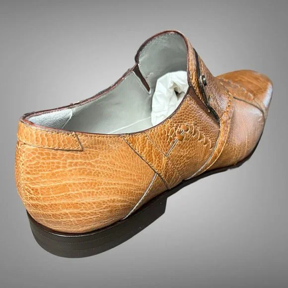 $1350 CESARE PACIOTTI US GENUINE OSTRICH SKIN LOAFERS ITALIAN DESIGNER SHOES $1250 Authentic Cesare Paciotti US 7 Ostrich Oxfords Italian  main image 3